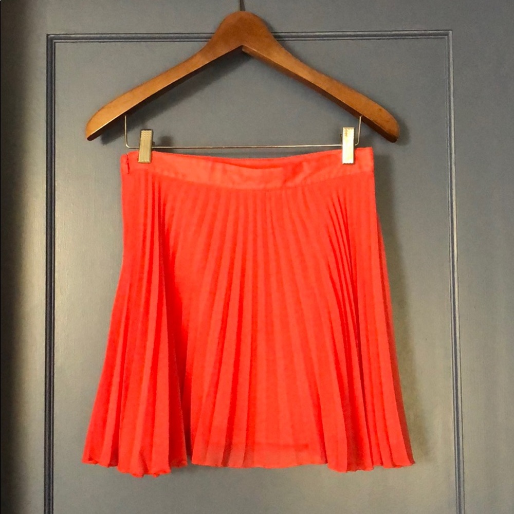 ASOS coral pleated skirt, very cute